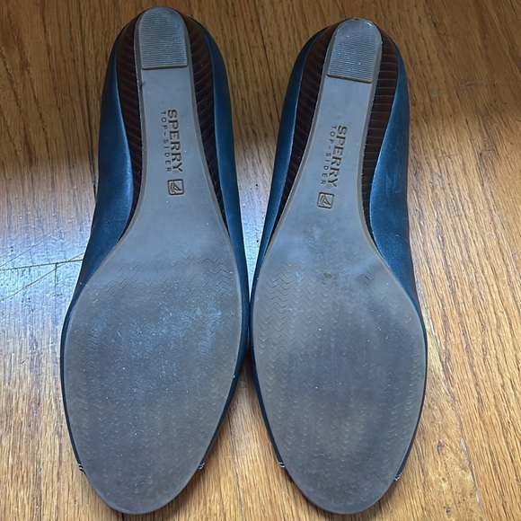 Sperry Topsider Blue Wedge Heel Shoe size 8 - Picture 4 of 6
